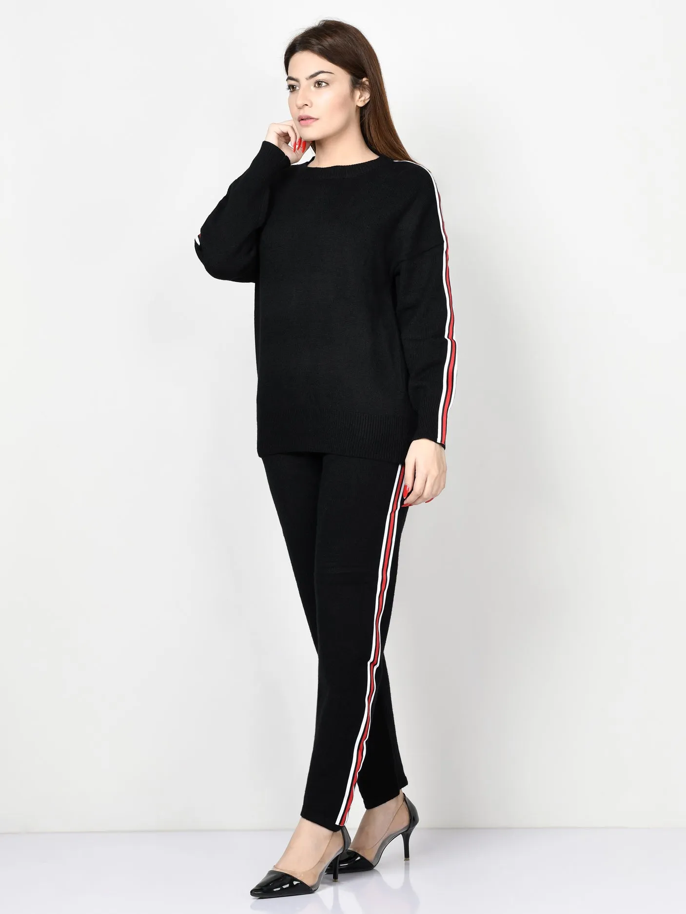 Woolen Striped Sweatsuit