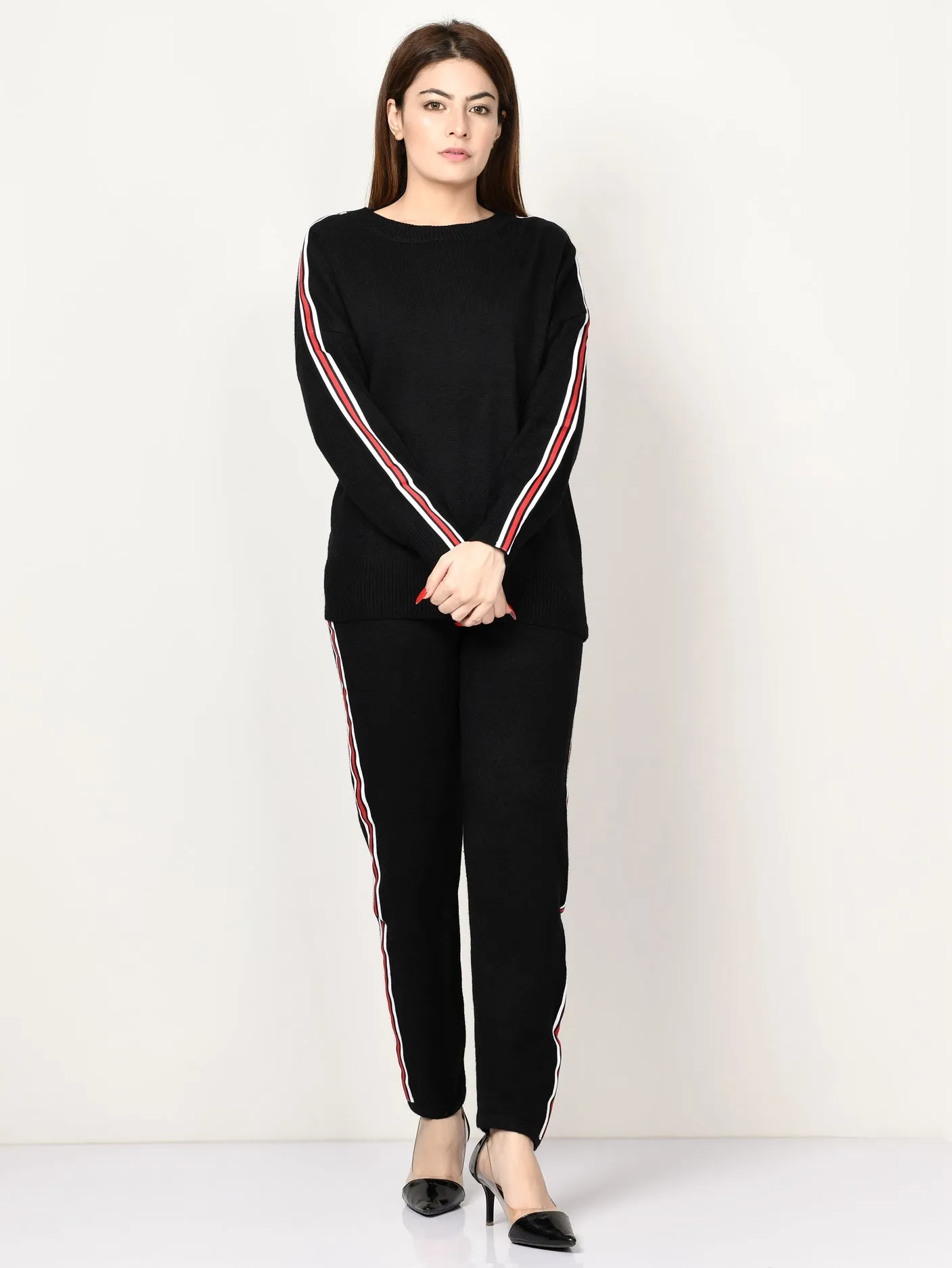 Woolen Striped Sweatsuit